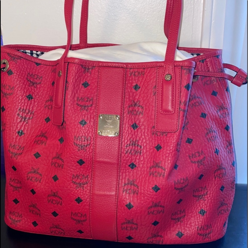 Mcm - Tote color red & black